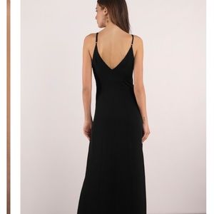 Black Satin Maxi Dress